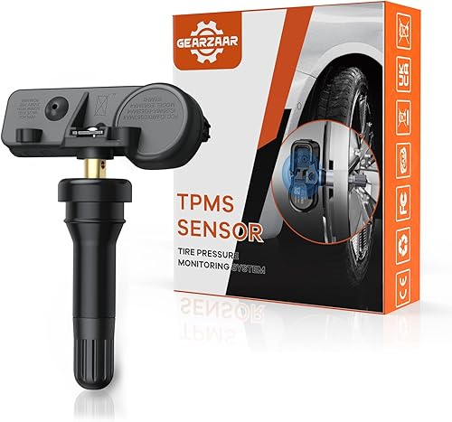 GEARZAAR TPMS Sensor de sistema de monitoreo de presión de neumáticos de 433 MHz compatible con Chrysler Jeep Wrangler JK Dodge Ram Charger