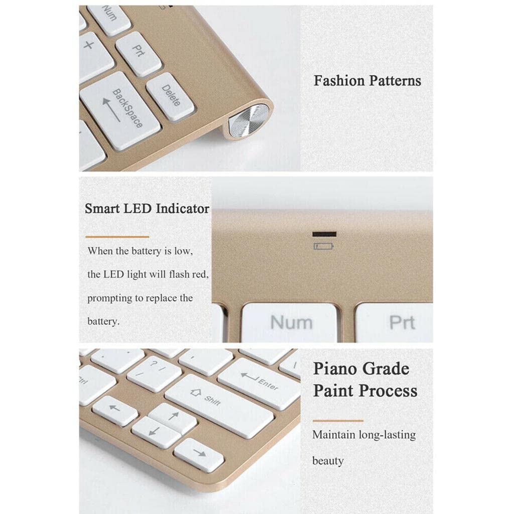 Mini Wireless Keyboard Mouse Set Waterproof 2.4G for Mac PC Laptop Silver Keyboards Mice & Pointers | Keyboard & Mouse Bundles-picture-30