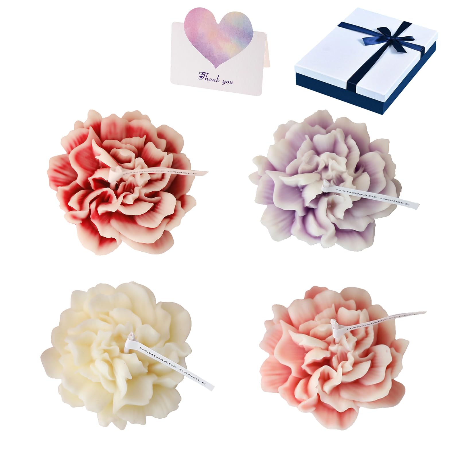 Candele Profumate A Forma Di Fiore - 6 Pezzi, Cera Di Soia, Per Decorazione E Regali - Foto 3