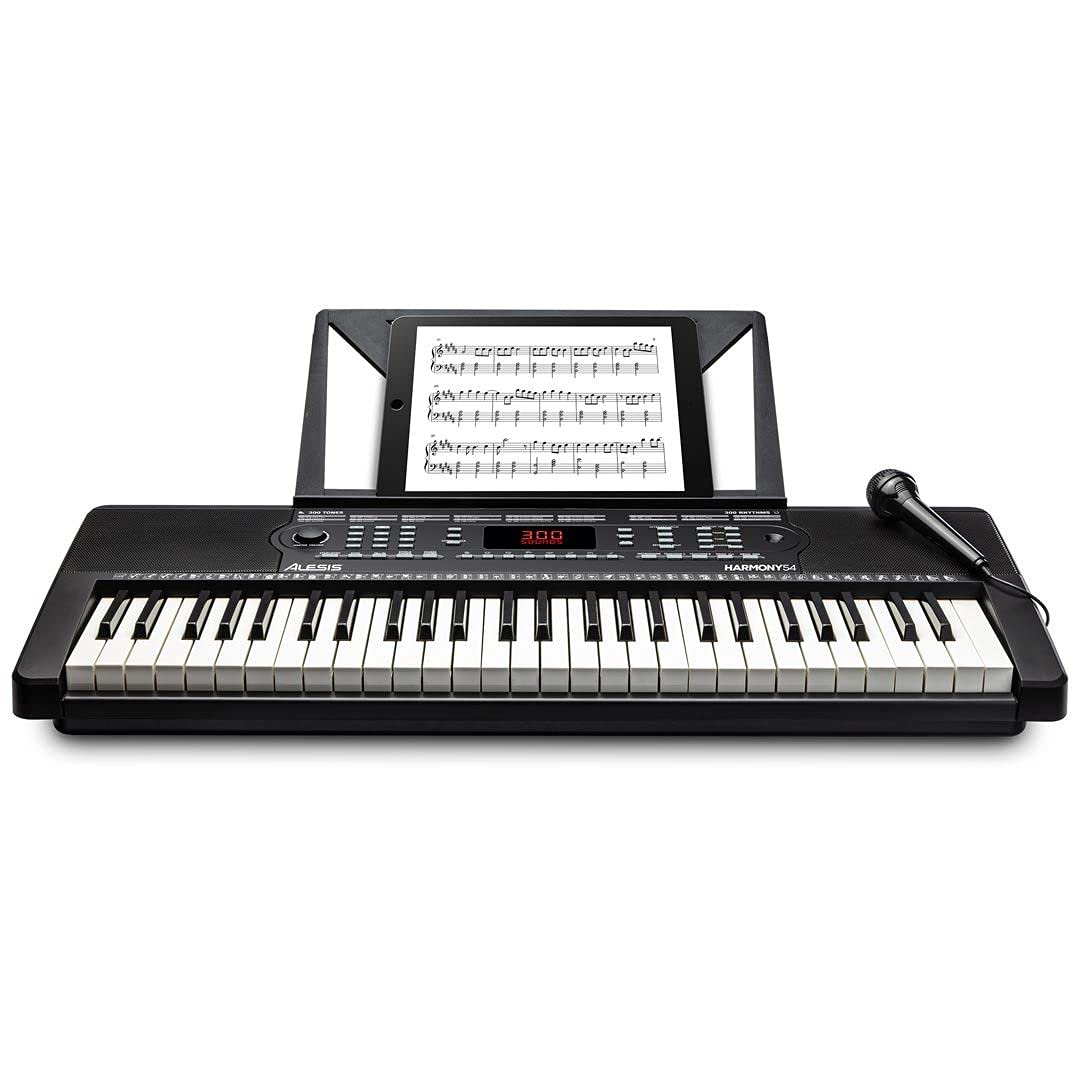 MusicalStore2005 Kit Tastiera 54 Tasti per Alesis Harmony 54 MKII, Inclusi Borsa Imbottita, Leggio e Microfono - Ideale per Bambini e Studenti