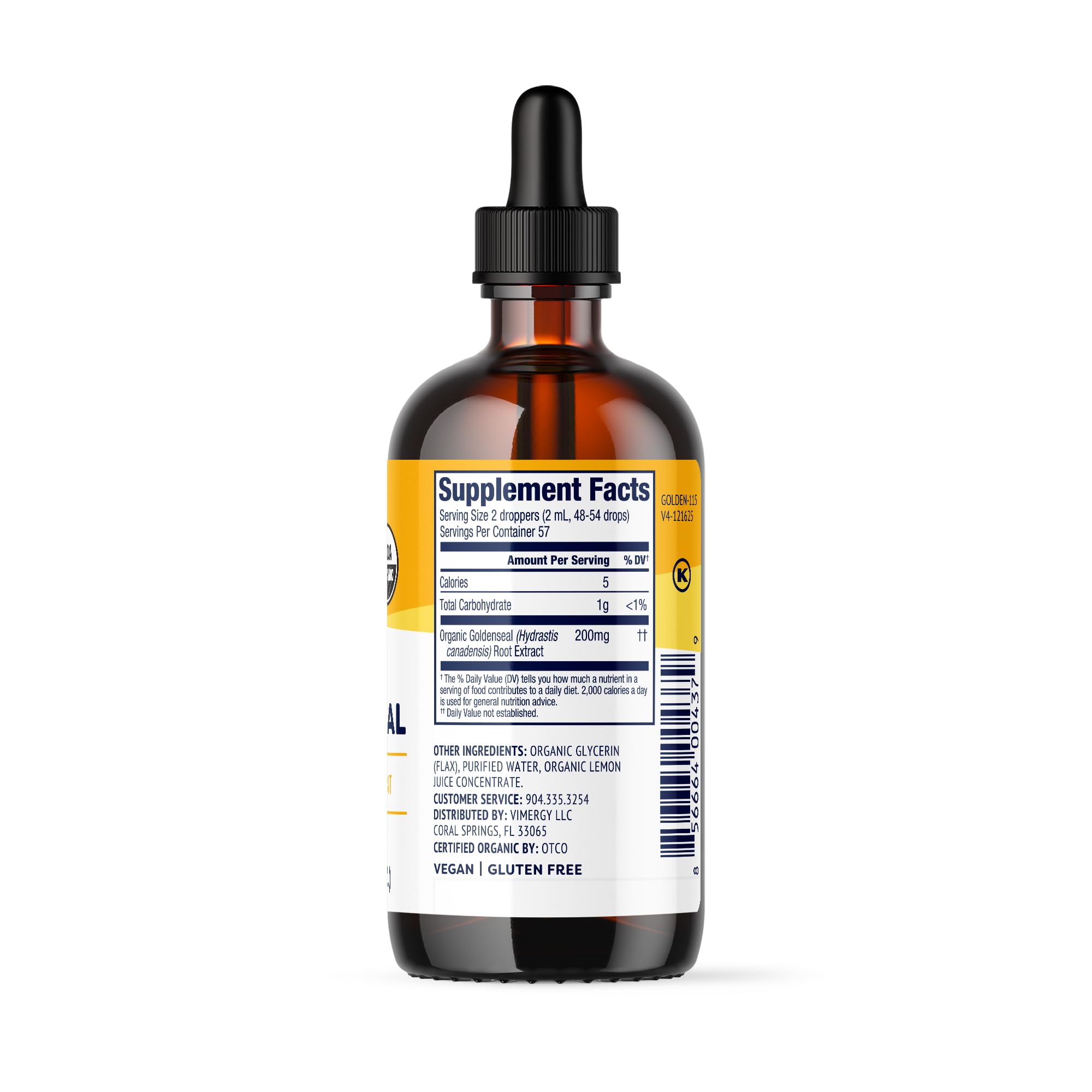 Goldenseal Extract, Alcohol-Free, Neutralizes Free Radicals*, 2 Mo Supply — Amazon image 3