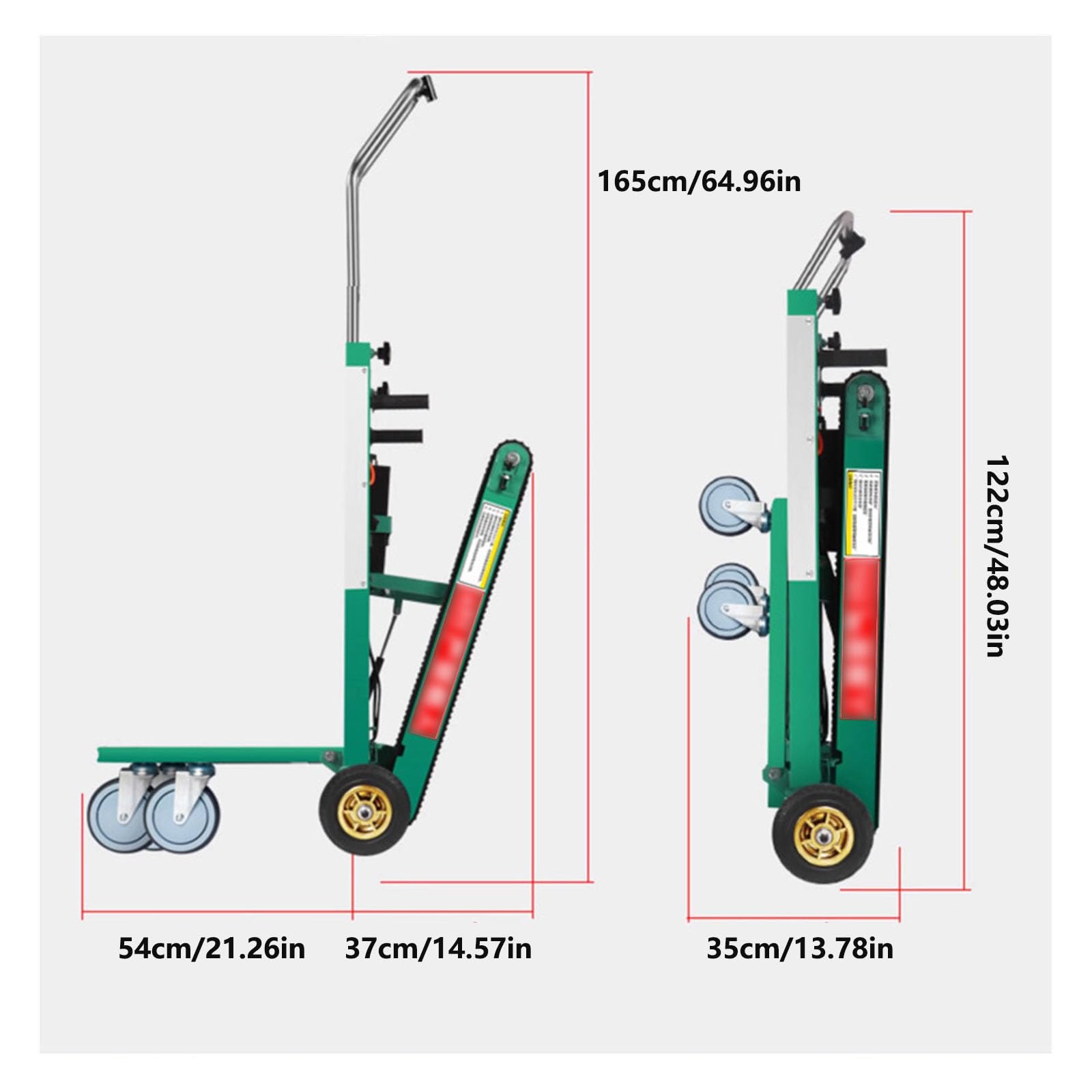 Carrello montascale elettrico Carrello saliscale alimentato a mano con cingolo cingolato, Carrello a mano pieghevole for carichi pesanti Carrello cisterna for logistica Magazzino domestico ( Color : 4