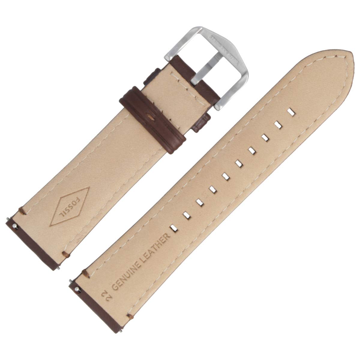 Fossil Cinturino Per Orologio 22mm Pelle Marrone - Fs-4735 | Lb-fs4735