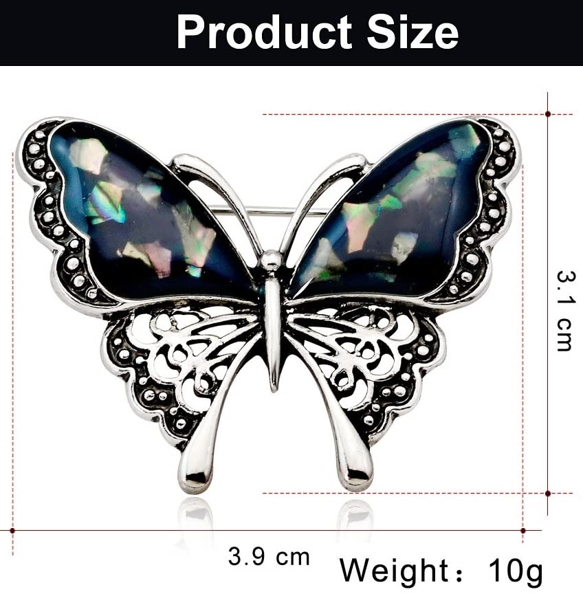 Image of Variety Styles Butterfly Brooch - Multi-Color Rhinestone Crystal Brooch Pin Cute Butterfly Shape Corsages Brooches Decoration Gift for Women