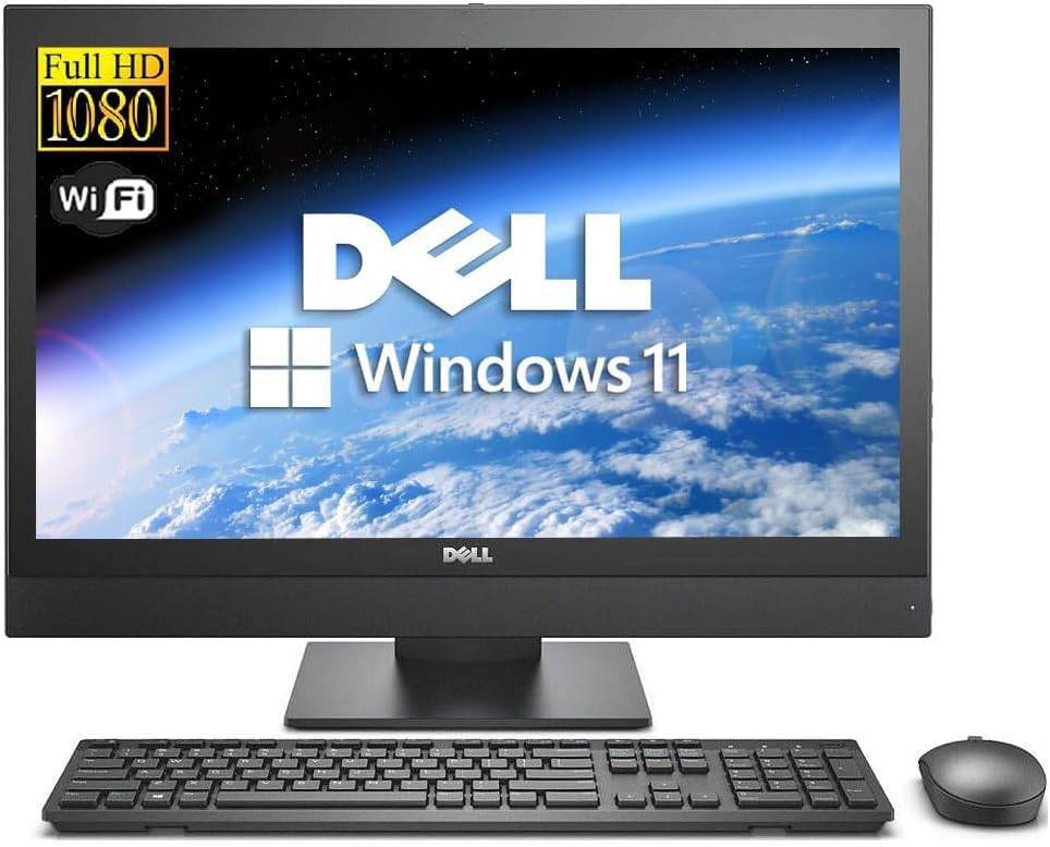 Dell OptiPlex 5250 - Ordenador de sobremesa todo en uno, con monitor de 21,5 pulgadas, Intel Pentium Gold G4560, 8 GB de RAM, 256 GB SSD, teclado QWERTY de EE.UU., WiFi, Bluetooth, Windows 11 Pro