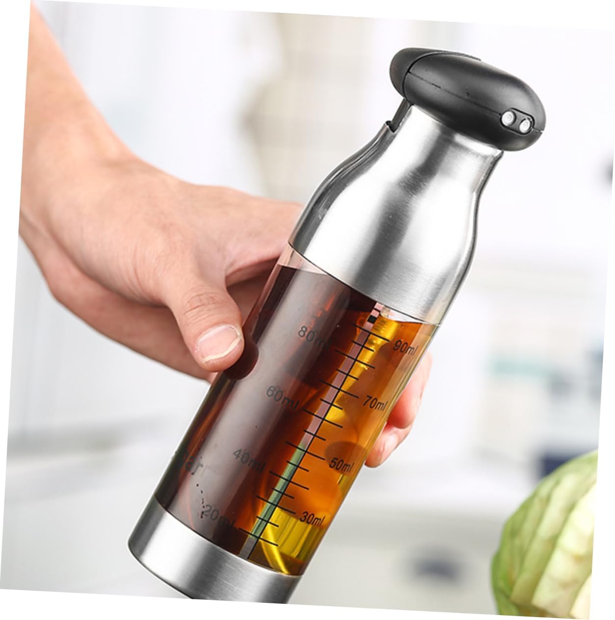 Olive Oil Sprayer Cooking Spray Bottle 90ml Oil Dispenser Leakproof Ergonomic Design Kitchenware