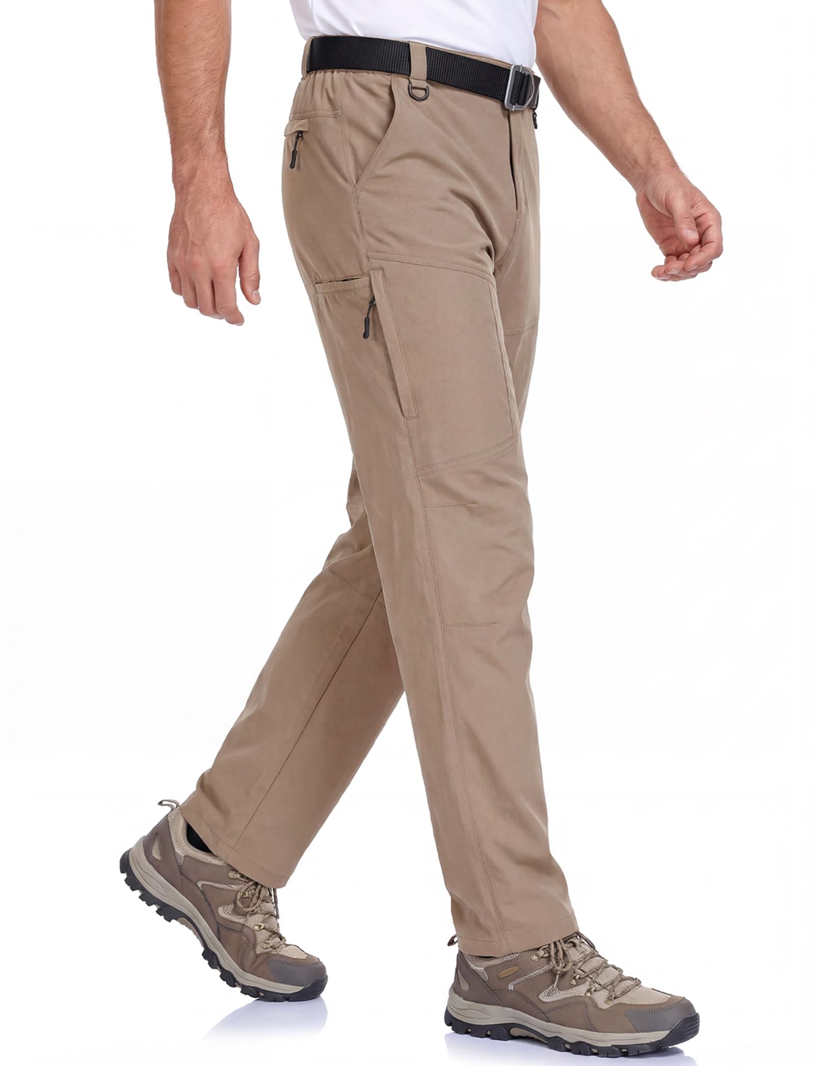 GymBrave Pantaloni Trekking Uomo Asciugare Rapidamente Traspiranti Sottile All'aperto Alpinismo Escursionismo Calzoni con Tasche Multiple