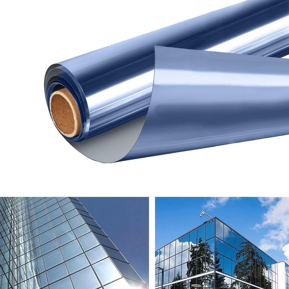 HJXGQJM Lámina De Espejo para Ventanas, Vinilo para Ventanas Efecto Espejo Cristal Unidireccional Lámina Protector Solar Privacidad, Lámina Protector Solar Privacidad(90x200cm(35x79in))