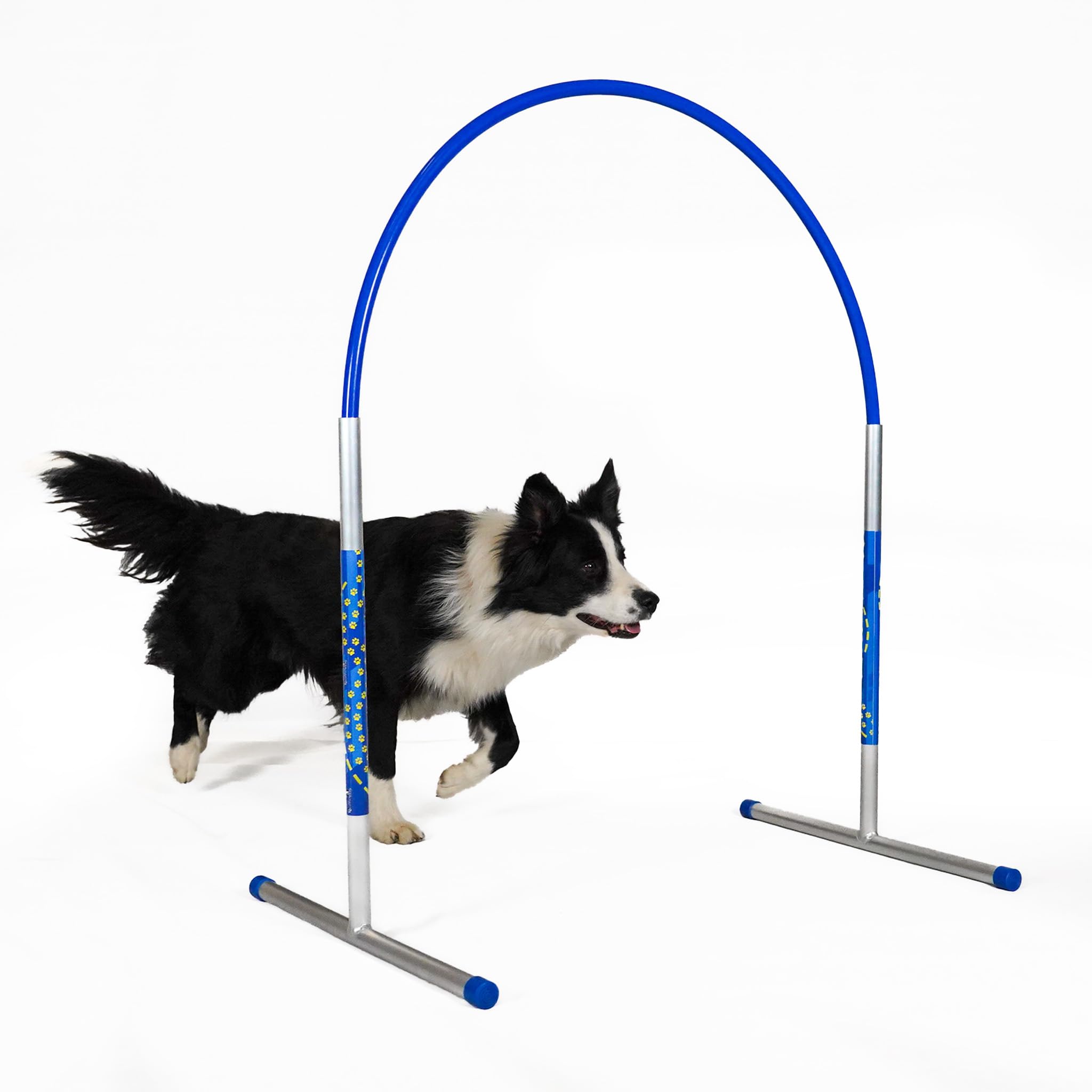 Callieway Hoopers Agility Hoops Lot de 6 cerceaux en aluminium Bleu (sans barre centrale)