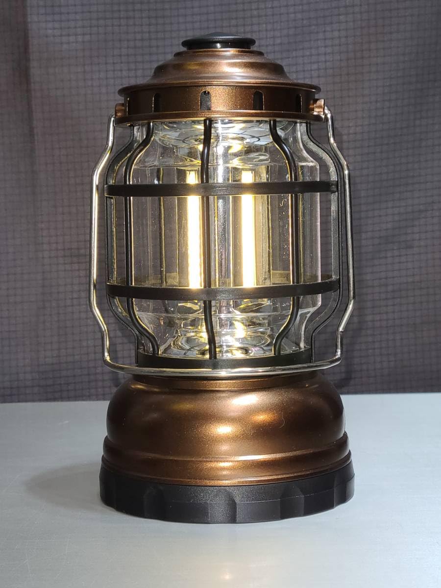 Amazon.co.jp: ダイソー 36 COB ランタン BIG LEDランタン ブロンズ