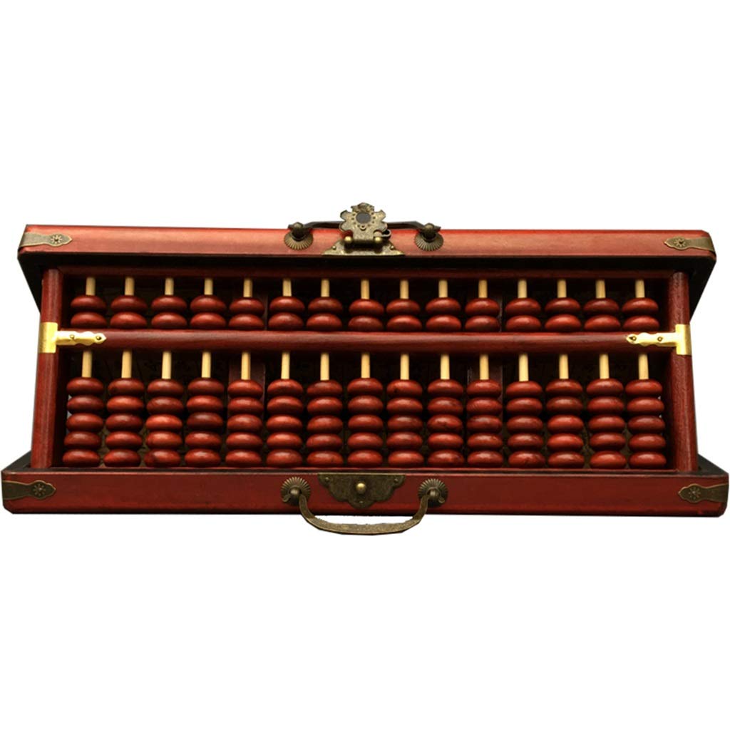 Boulier Standard à Chiffres, boulier en Bois, boulier rétro boulier Ornements décoratifs Collection boulier Artisanat boulier en Acajou avec boîte d'emballage