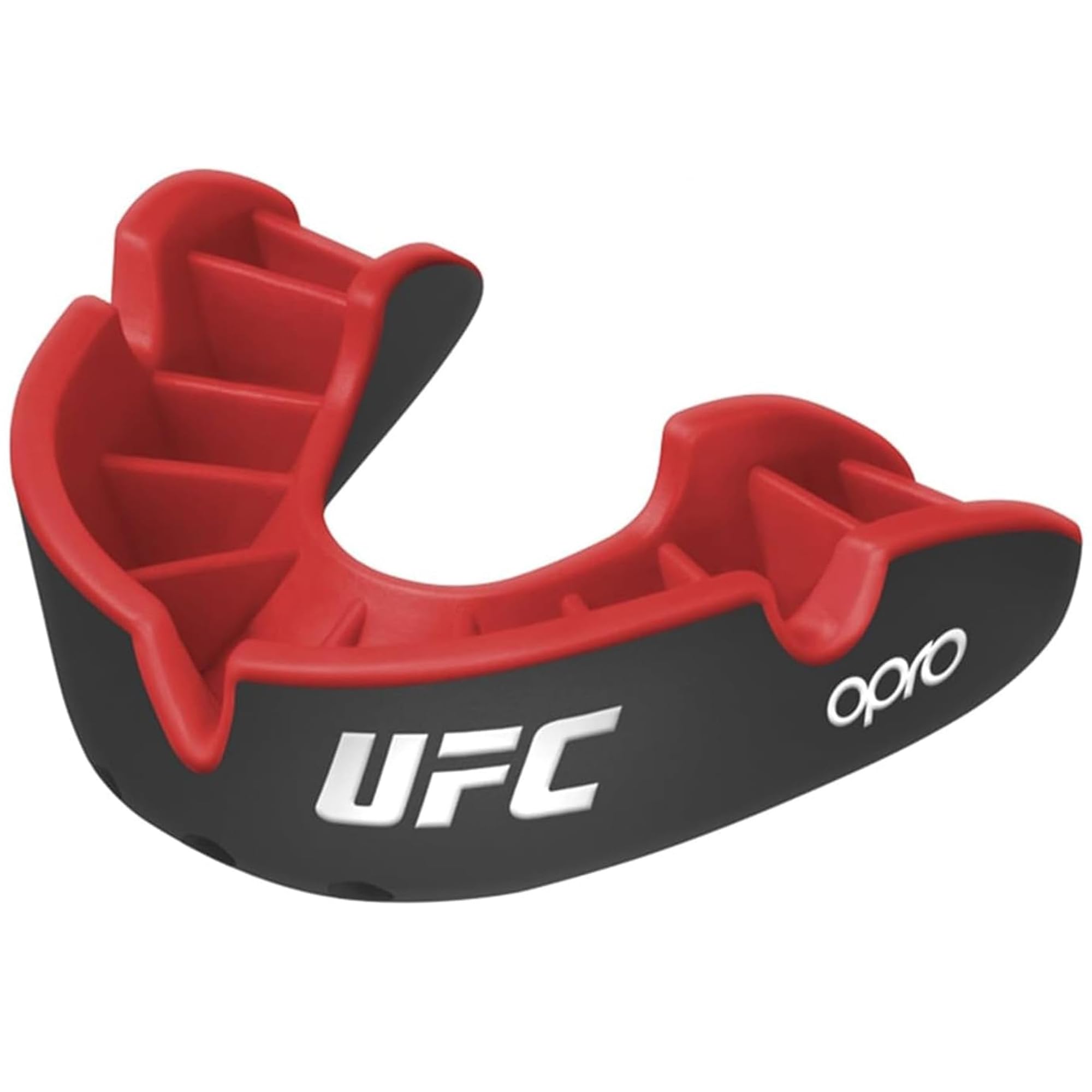 OPRO New Silver Level UFC Adult and Youth Sports Mouthguard with Case, Gum Shield Featuring Revolutionary Fitting Technology for UFC, MMA, Boxing, BJJ and Other Combat Sports (Black, Adult)