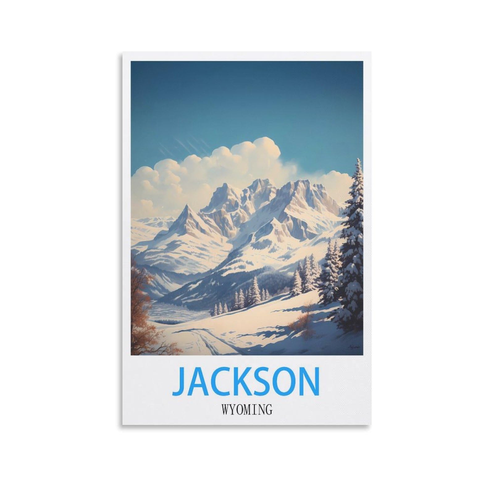 Tin Signs Retro,Jackson Wyomings,Wall Art Decorative Plaque Decor for Home Livingroom Bedroom Cafes Coffee Bars Decoration Gifts 30x30cm