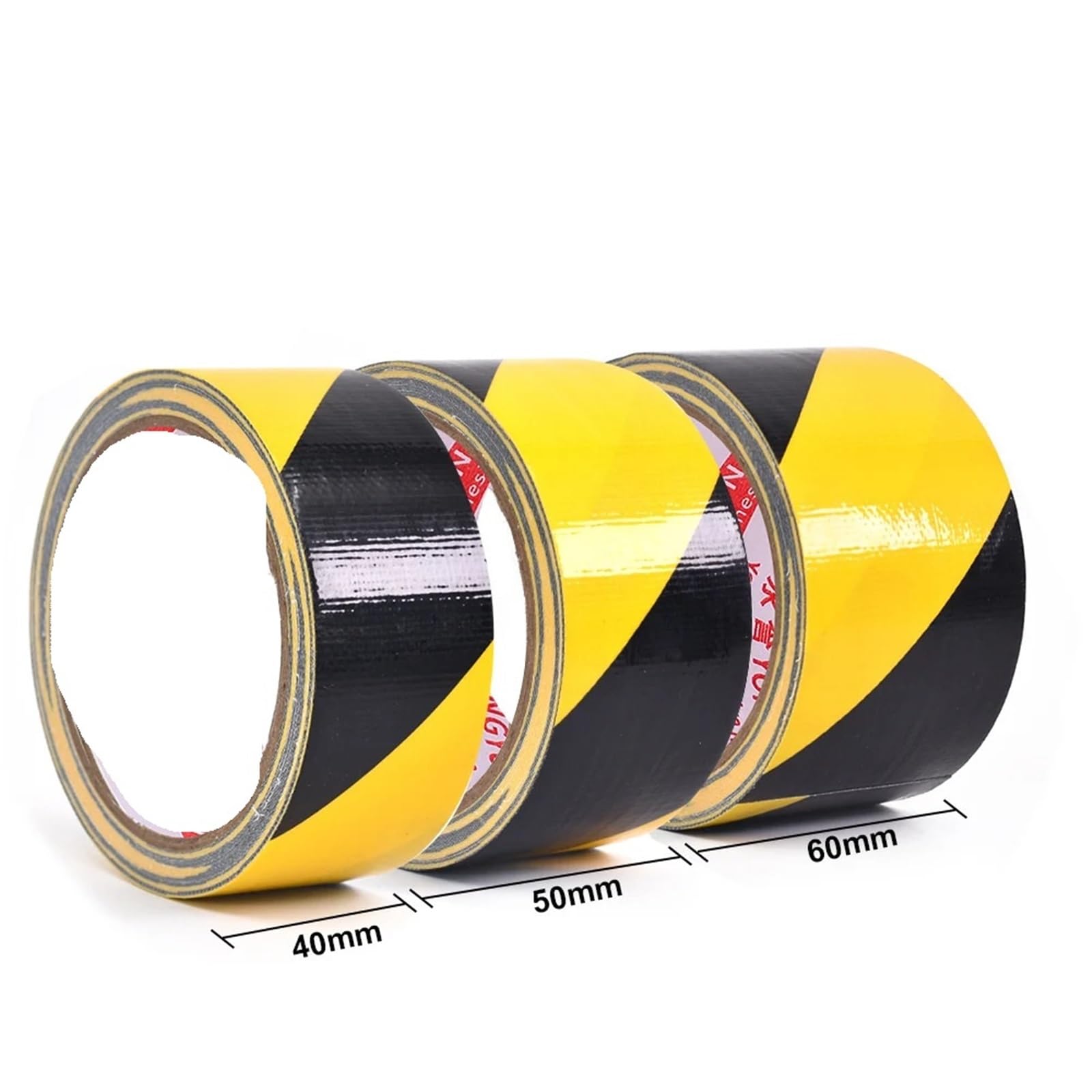 Cinta de señalización para suelos, Amarillo negro 5-100m m de la cinta advertencia peligro marca del piso polietileno(100mm)
