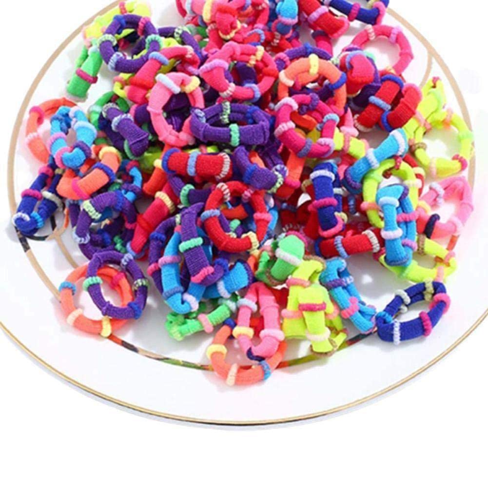 100pcs Baby Girls Colorful Small Elastic Hair Bands Ponytail Headband Hair Rubber Kids Accessories Children Band