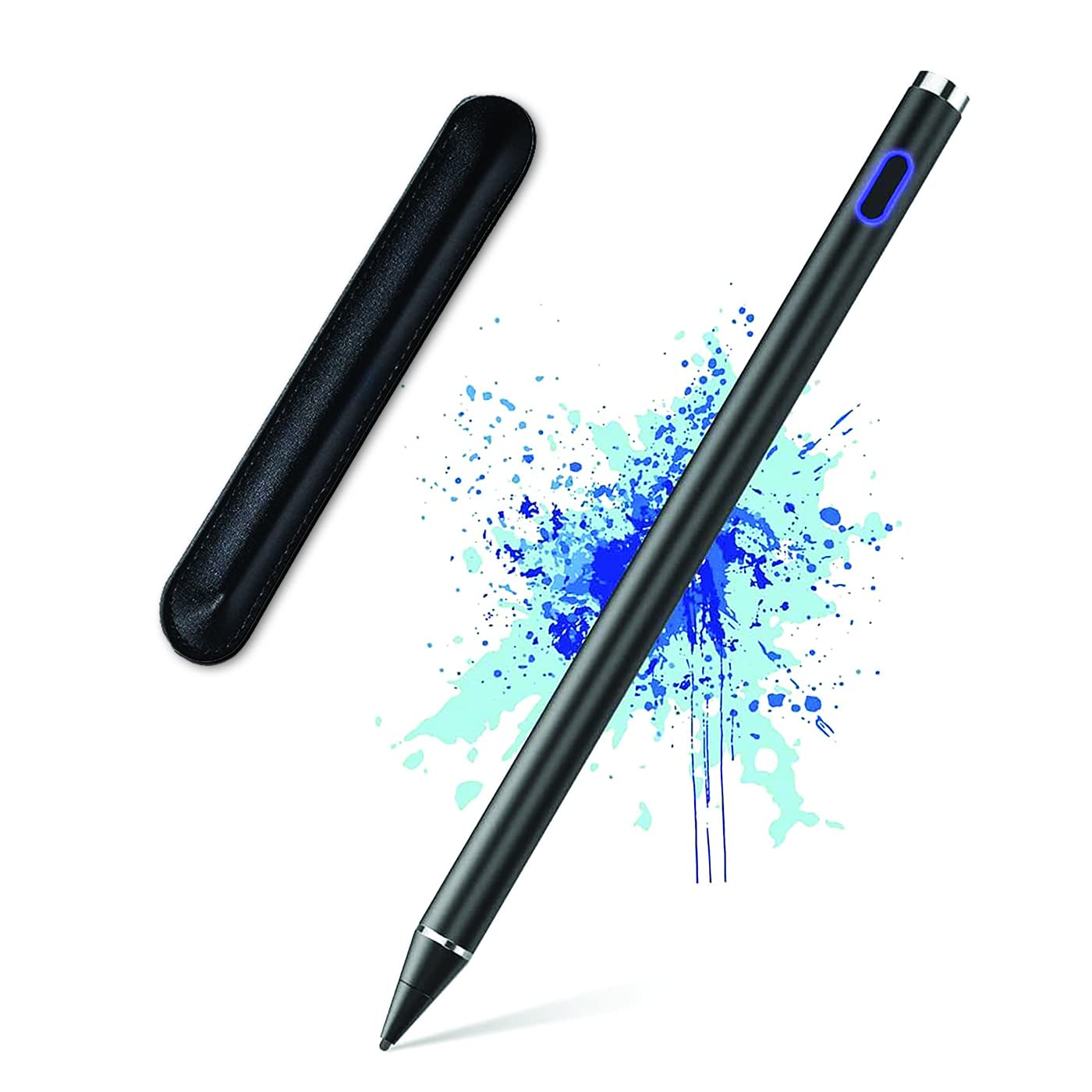 FACE HUB Stylus Pen Touch Screen Pencil: Active Stylus Pens Compatible for Apple iPhone iPad HP DELL Tablet Phone Laptop Chromebook Kindle Fire - Fine Point Digital Capacitive Drawing Pencil (Black)