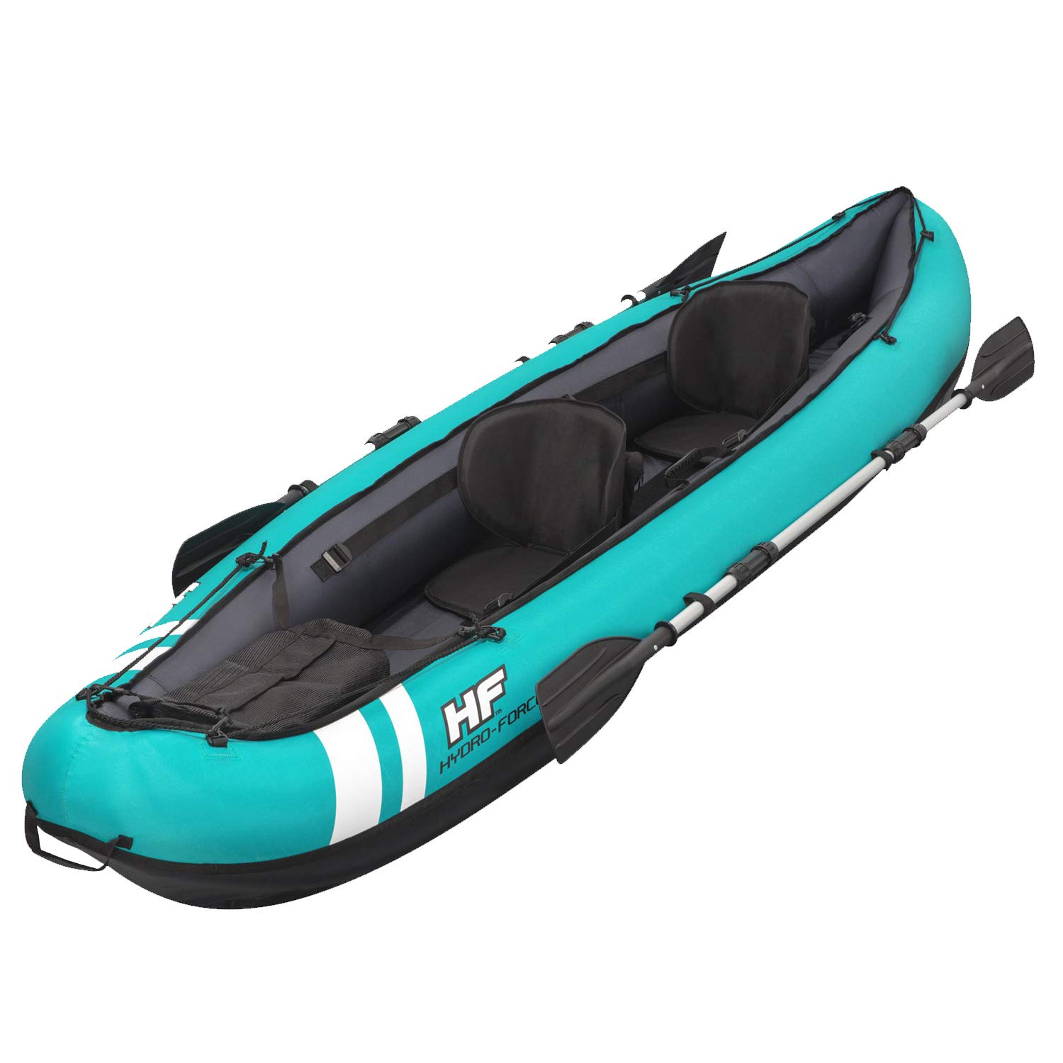 Bestway Hydroforce Ventura Kayak 2 Persone Set Gonfiabile Barca Set con Pompa a Mano, pagaia e Custodia