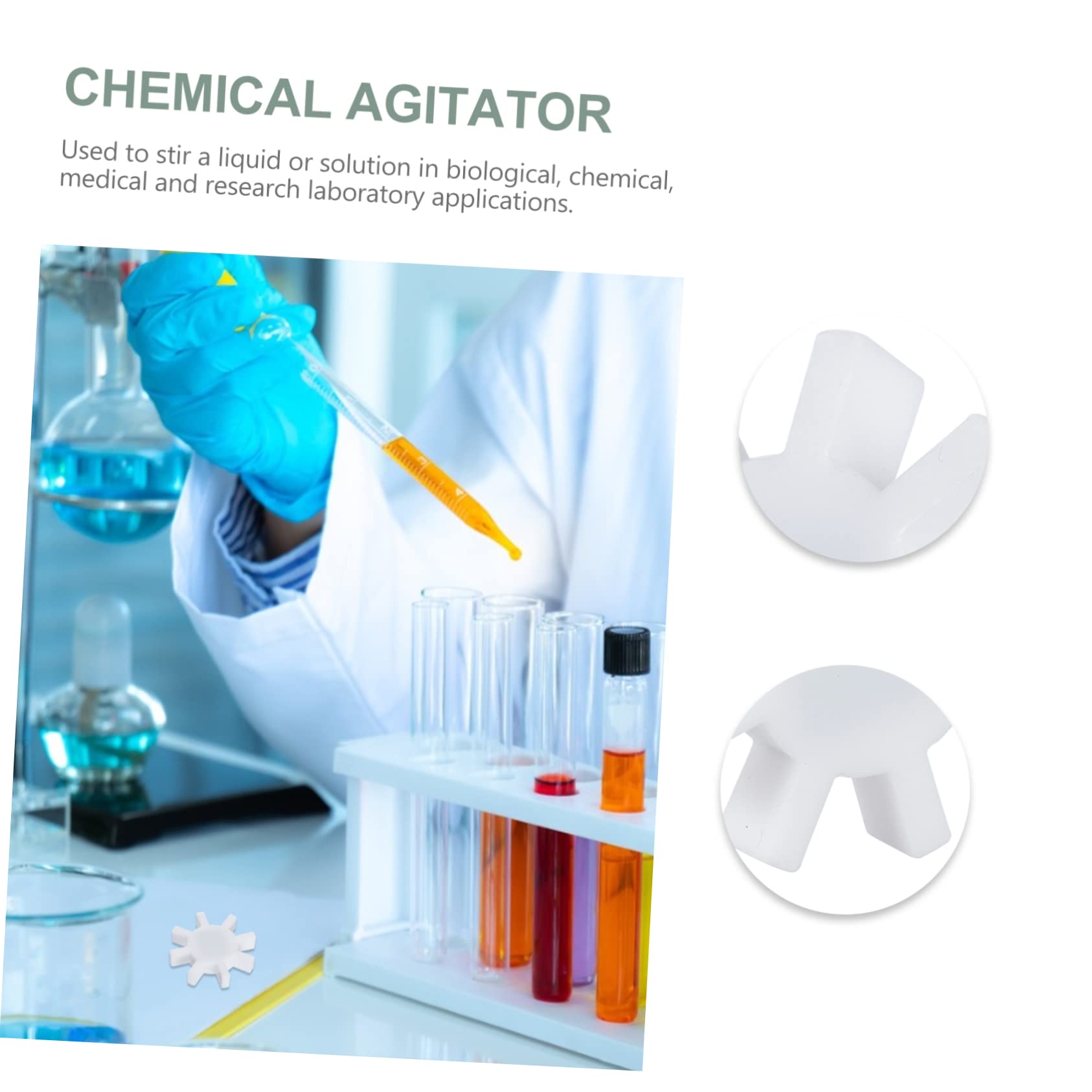 ULTECHNOVO 10piezas Barra De Agitación Magnética Octagonal Para Laboratorio Para Mezcla De Líquidos Investigación Química y Biológica