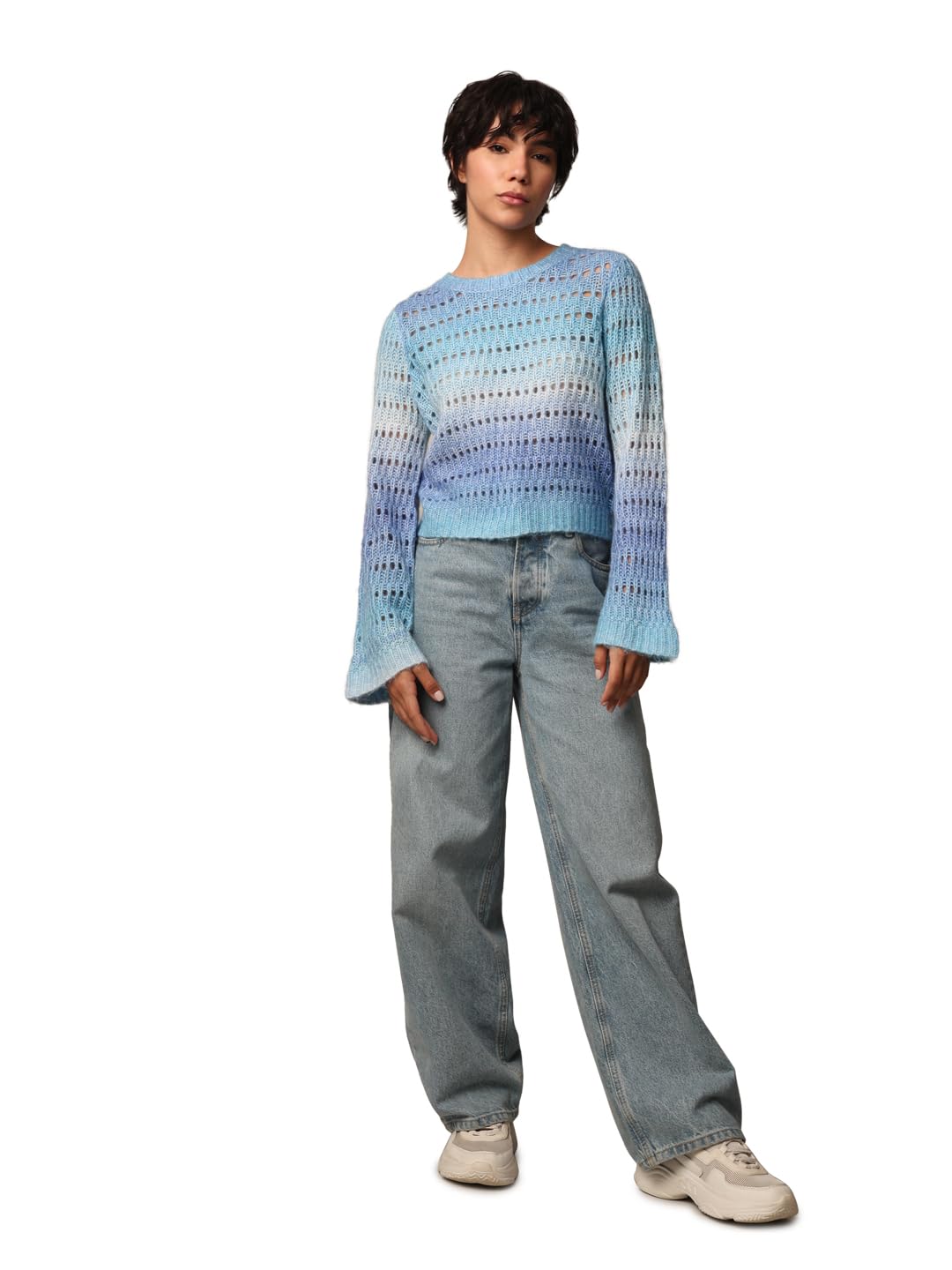 Women's Acrylic Blend Classic Round Neck Sweater