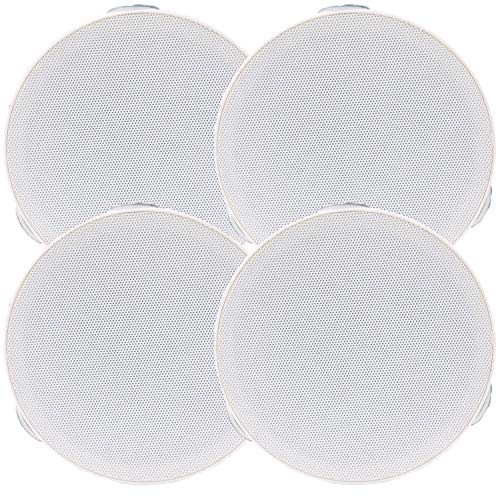 Image of 2x PAIR 4" Mini Low Profile Ceiling Speaker 8 OHM 2 Way Compact Mount Slim Line