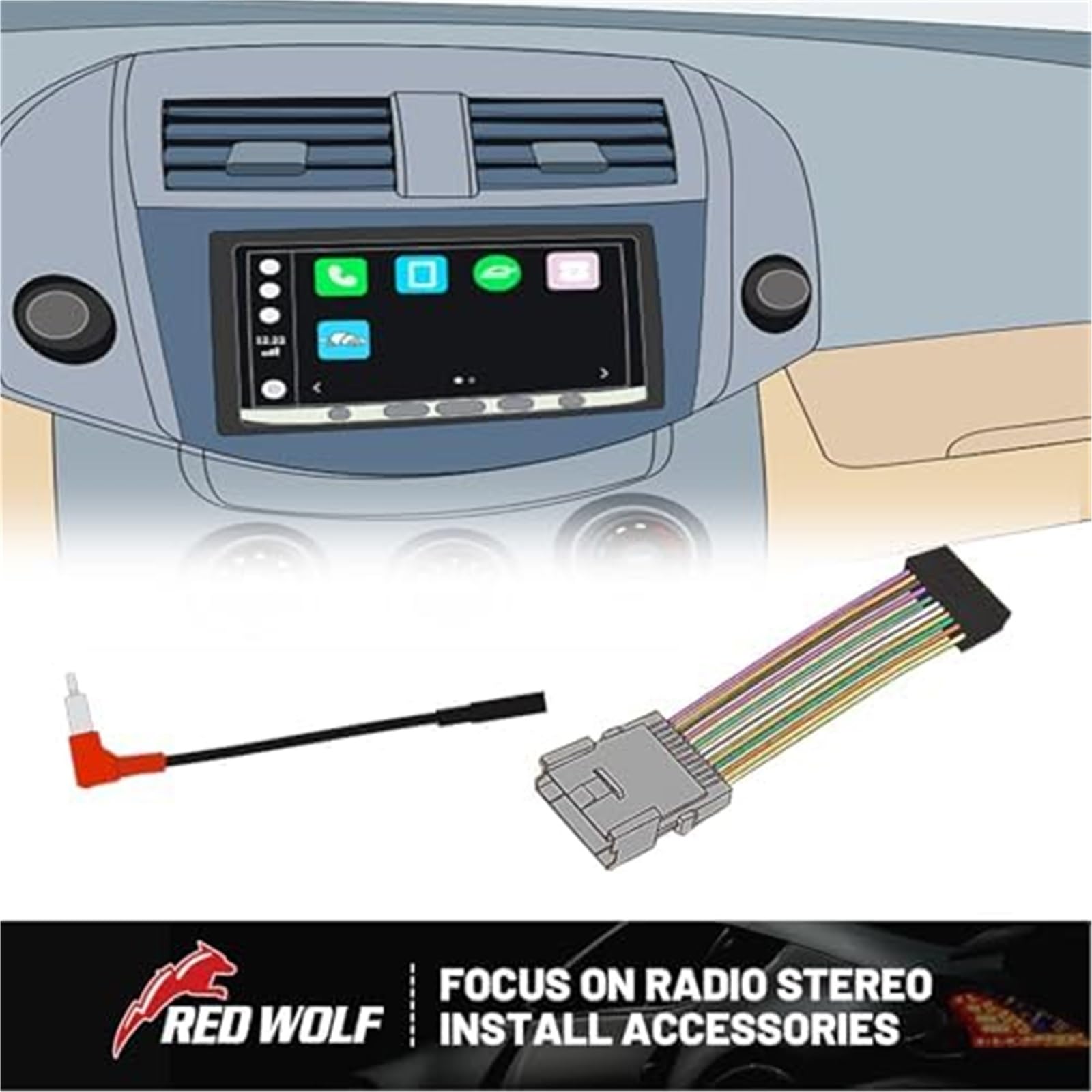 Fabryczny zapasowy adapter wiązki przewodów radia stereo OE, zamiennik, dla GM, dla GMC, dla Chevrolet Pontiac, dla Buick, 2006-2017 Wtyczka męska, nie, dla radia Add Kabel adaptera anteny sam
