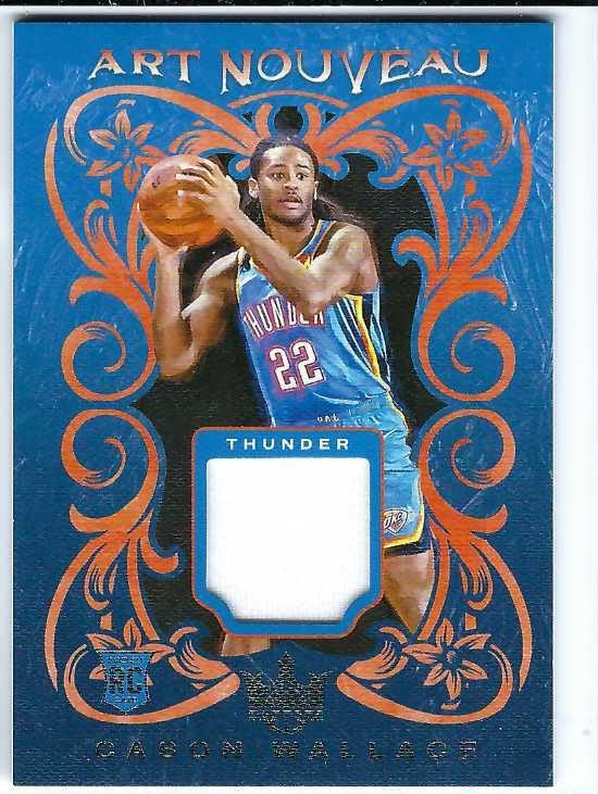 CASON WALLACE 2023-24 Panini Court Kings Art Nouveau #AN-WAL Jersey Material Rookie Card RC Oklahoma City Thunder Basketball