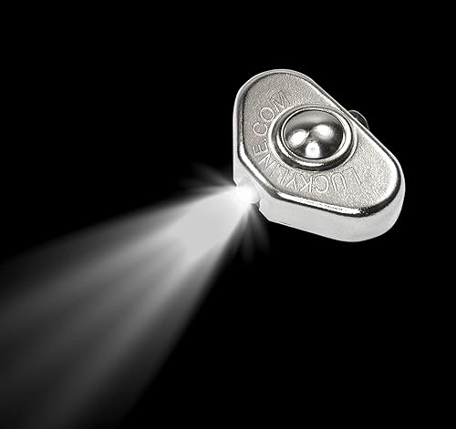 Miniatura 2 de Lucky Line Luz LED para el pulgar más pequeña para llaves, destornilladores, cinta métrica, gabinetes, correas para mascotas y más (90701), plata