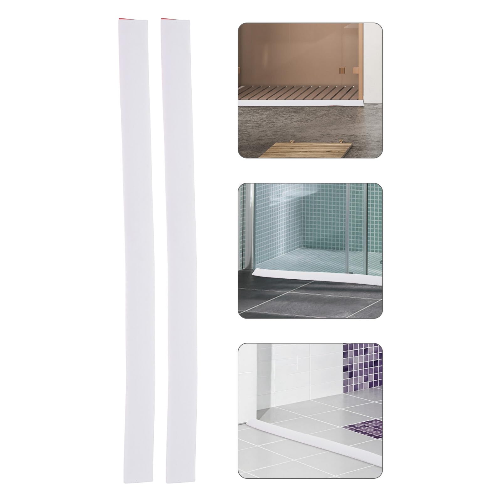 Tira de para l de Puerta 50 CM Altura 16 CM 2 Piezas Barrera de Agua para Baño y Fregadero Protector contra Saladuras pa Anslizante Segura para