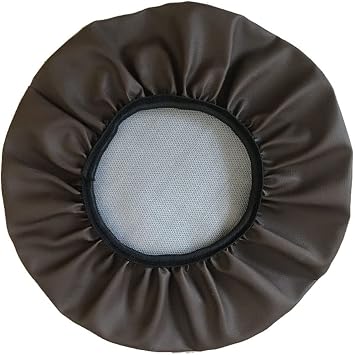 Rolling Stool Round Bar Stool Seat Covers Stool PU Leather Cushion Slipcover Elastic Bar Chair Covers for 14-17 Inch Chair Workbench Seat Slipcover Waterproof Color Dark Coffee, Size 38cm