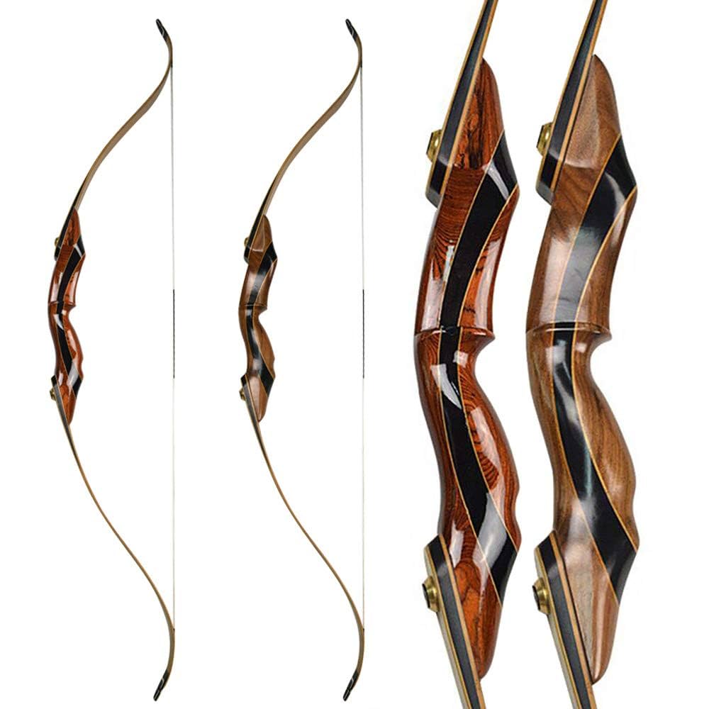 リカーブボウ 6本セット 木製 Amazon.co.jp: 58インチ 25～55lbs 右利き リカーブボウ 木製