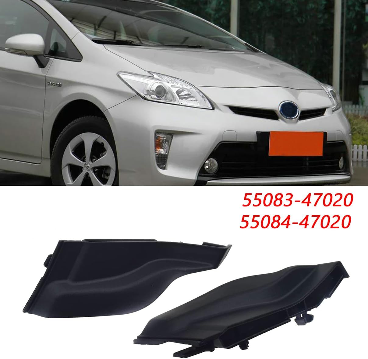 for Toyota Prius 2010-2015 Front Windshield Wiper Side Cowl Extension Cover Trim LH and RH Fender to Cowl Hood Side Seal