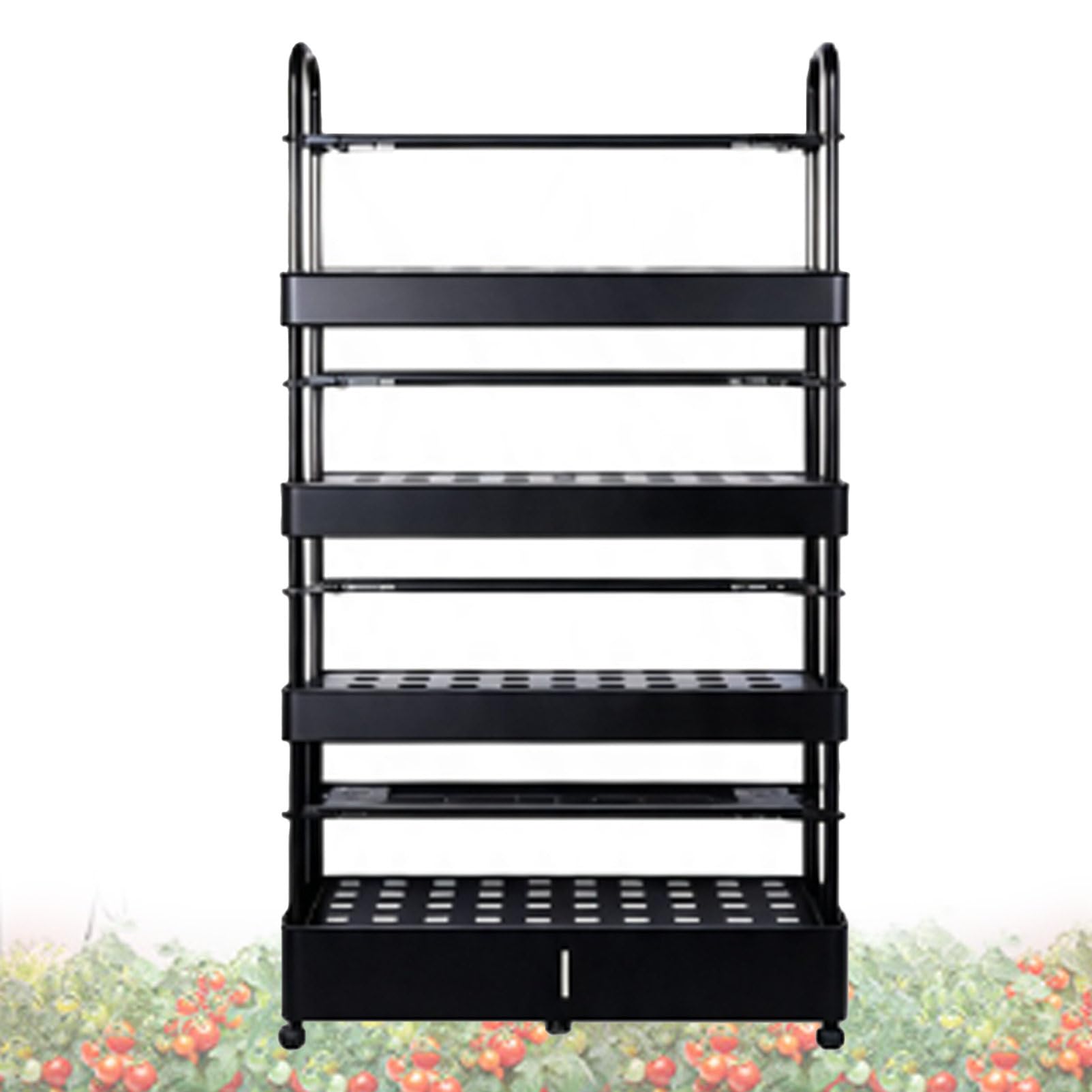 Kit de Cultivo Para Cultivo Hidropónico De Interior, Sistema De Cultivo Hidropónico Con Luz Led De Cultivo, Luces De Cultivo De Espectro Completo, PARA Cultivos Y Frutas Black-4layers/120wells