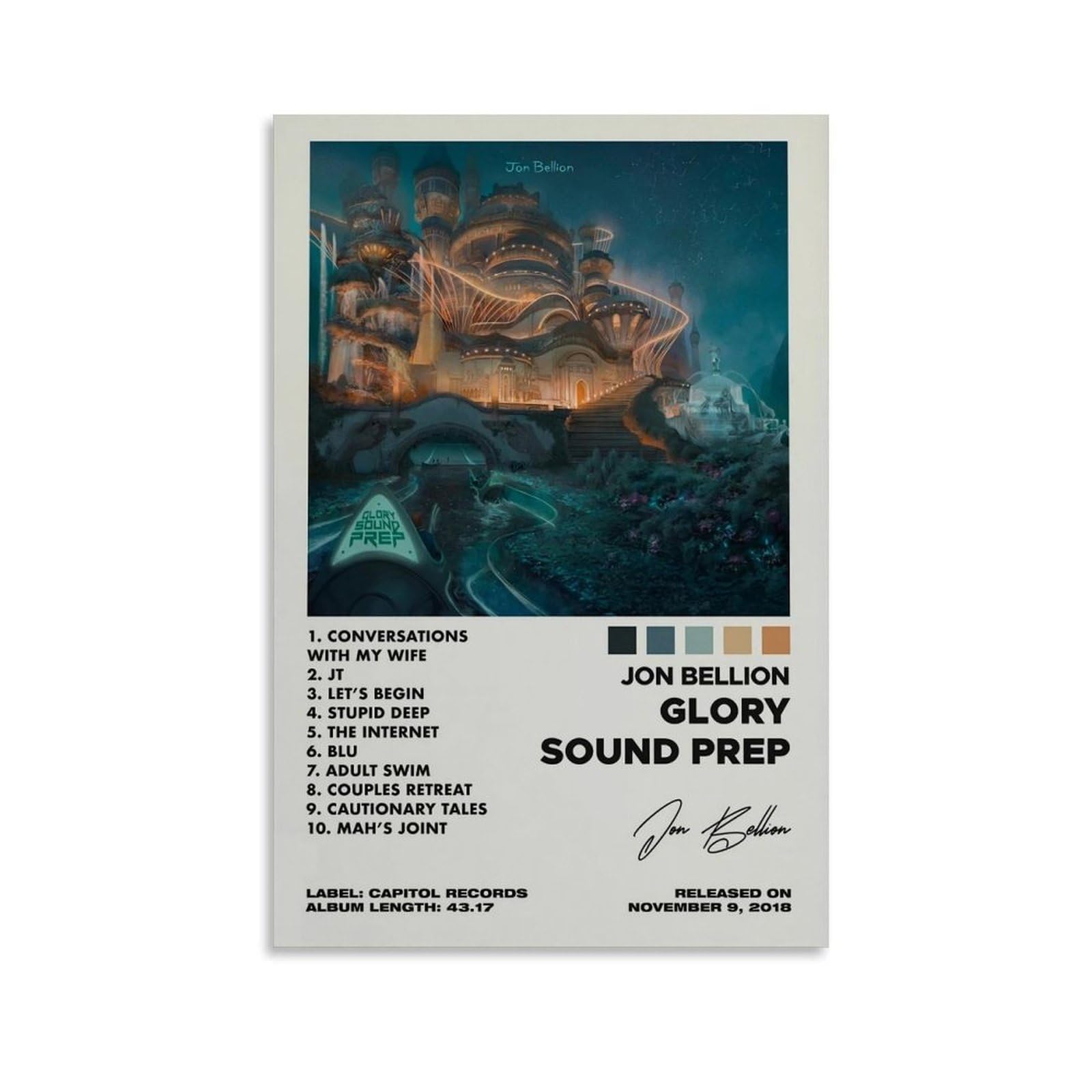 LYJArt Jon Bellion Glory Sound Prep Canvas Art Poster And Wall Art Picture Print Modern Family Bedroom Decor Unframe-style 24x36inch(60x90cm)