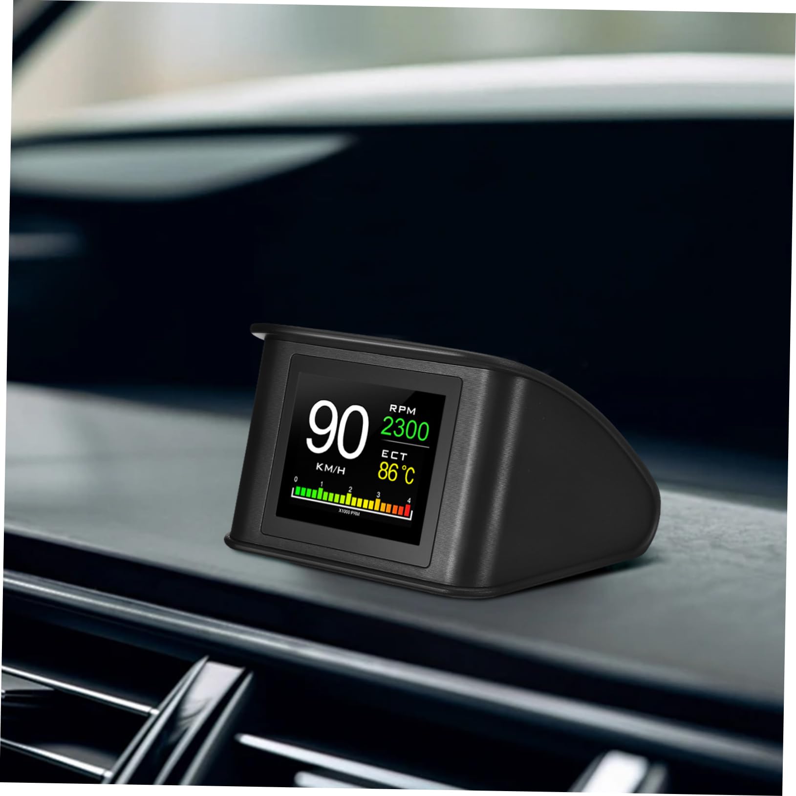 KOMBIUDA Tachimetro Digitale per Auto con Display Hud Portatile in Abs e Pc, Monitor Velocità per Viaggio e Guida a Lunga Distanza, Sicurezza Migliorata e Schermo Lcd Chiaro