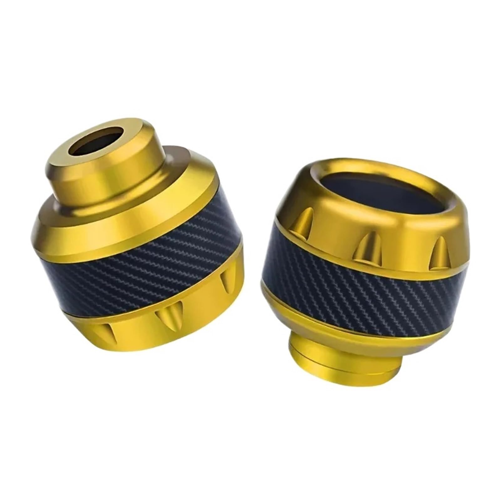 ZHAUPMCB Frame Sliders 2x Motorcycle Front Fork Frame Slider Crash Engine Protector Aluminum Universal Crash Pads(Gold)