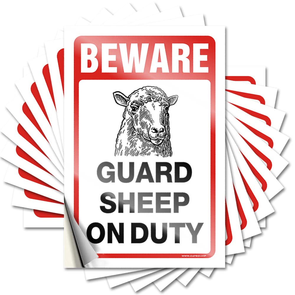 Saying Bedroom Accessories | Books Helmet Beware! Guard Sheep On Duty for Darts(6X9CM)