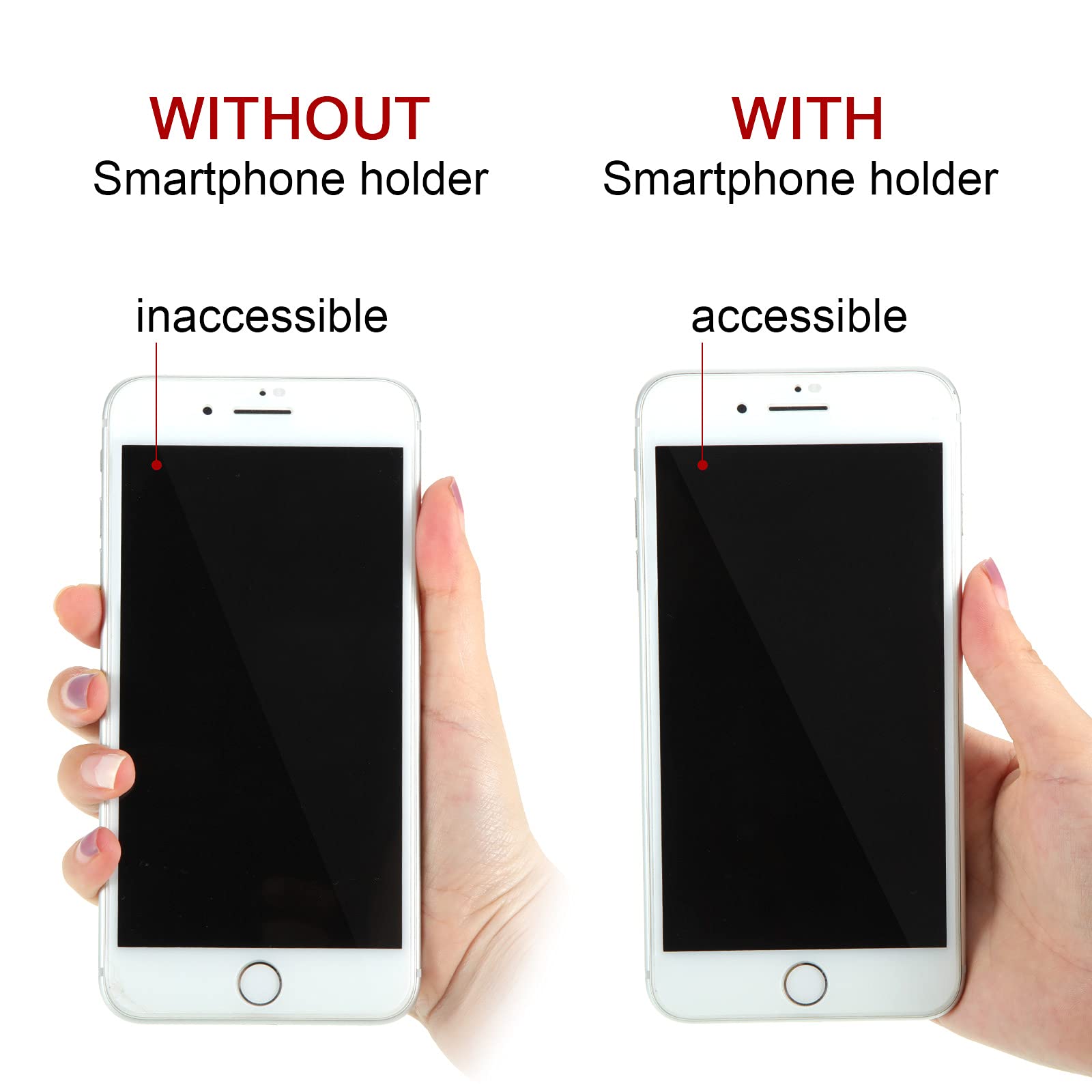 4 Portadita Per Cellulare - Cinturino Elastico Con Supporto Reggibile E Stand | Adesivo Forte Anti-caduta - Foto 2