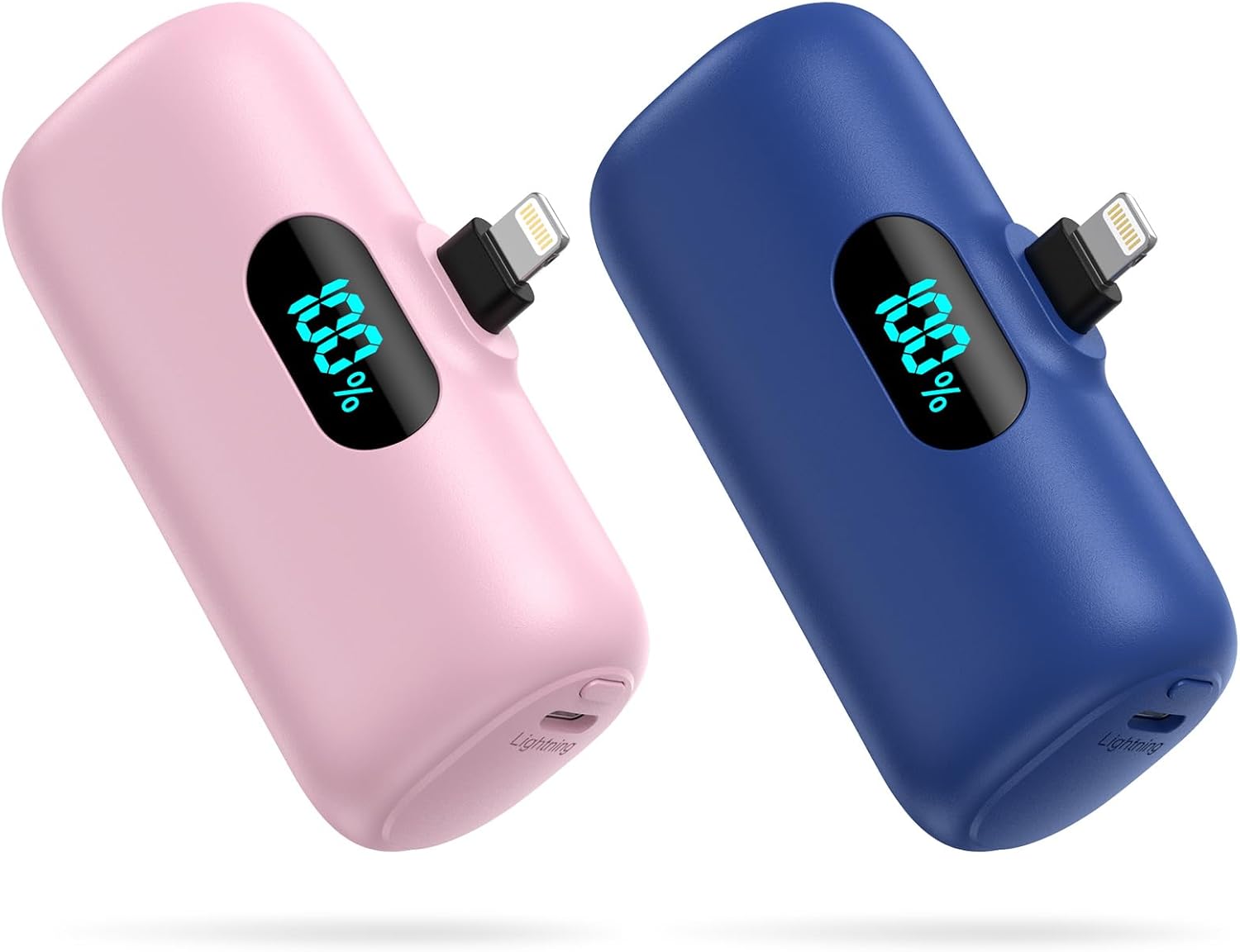 [2 Pack] Small Portable Charger for iPhone,Upgraded 5000mAh