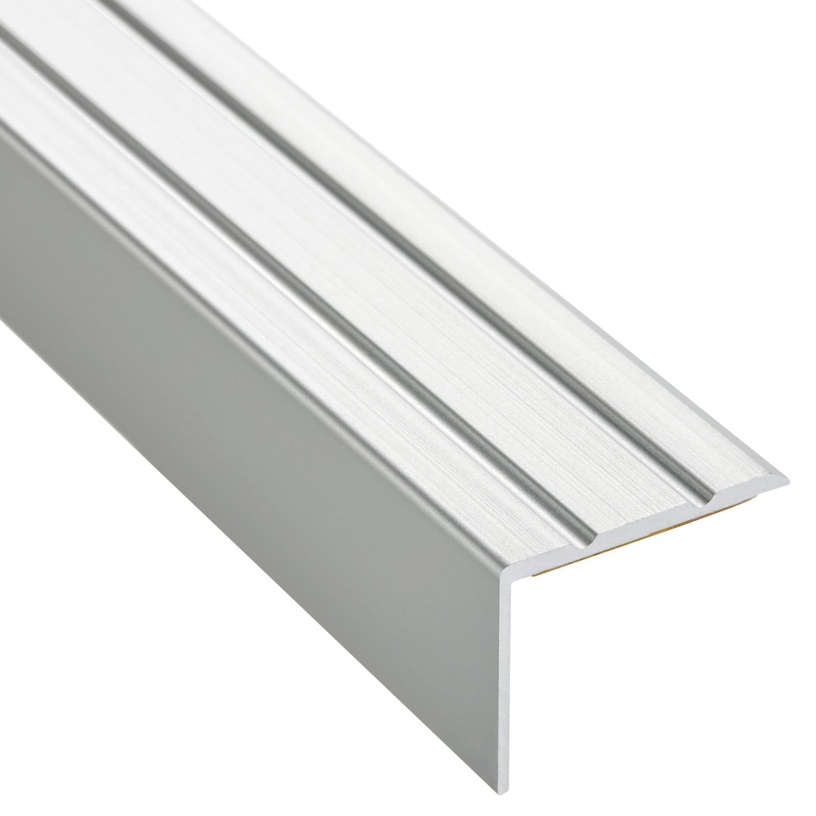 SOTECH 4 Stück Treppenprofil 1000 x 25 x 18 mm, selbstklebend, silber eloxiert, Kantenschutz aus Aluminium für Laminat, Fliesen, Parkett uvm.
