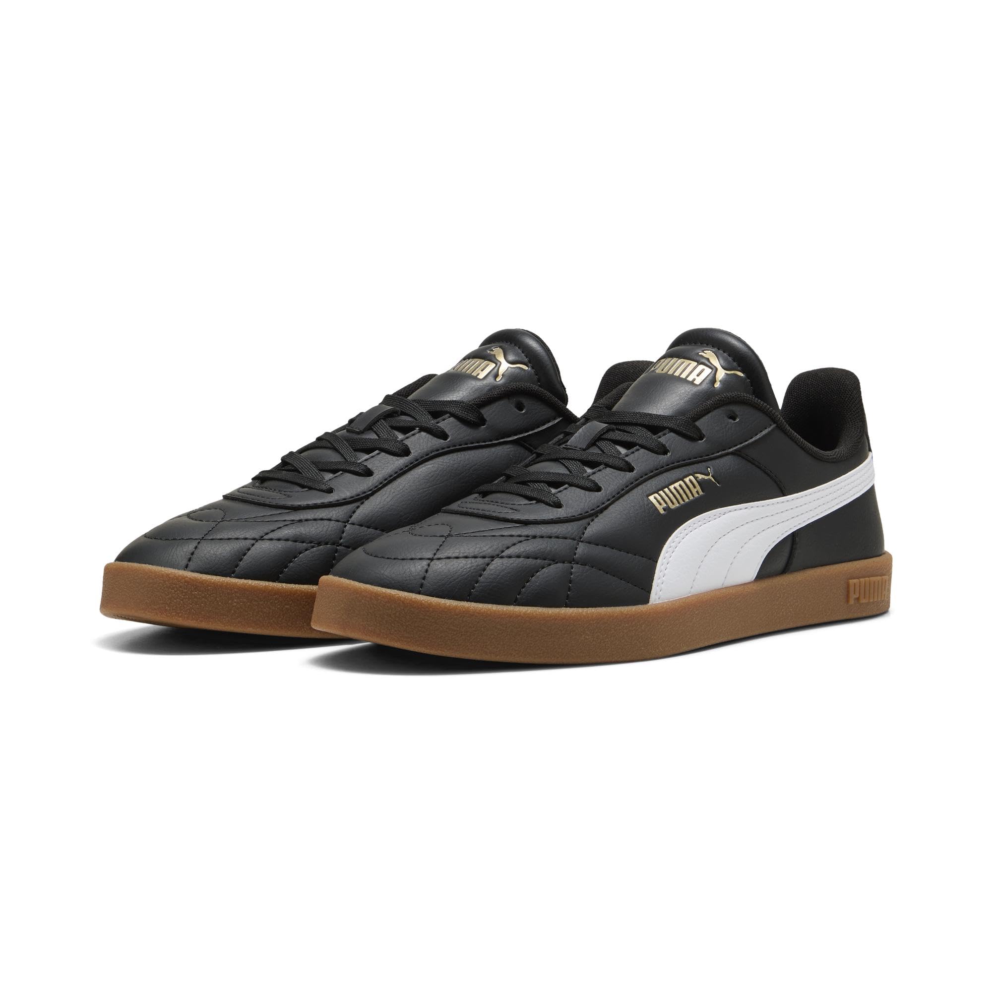 PUMA Unisex Club II Indoor Sneaker, Black White, 10.5 UK