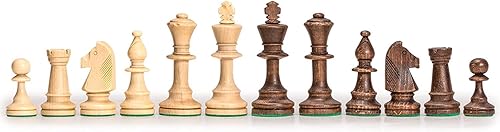 Miniatura 2 de Chess and games shop Muba Piezas de Ajedrez Profesional Europeo No.5 con caja de almacenamiento de madera - 3.5''