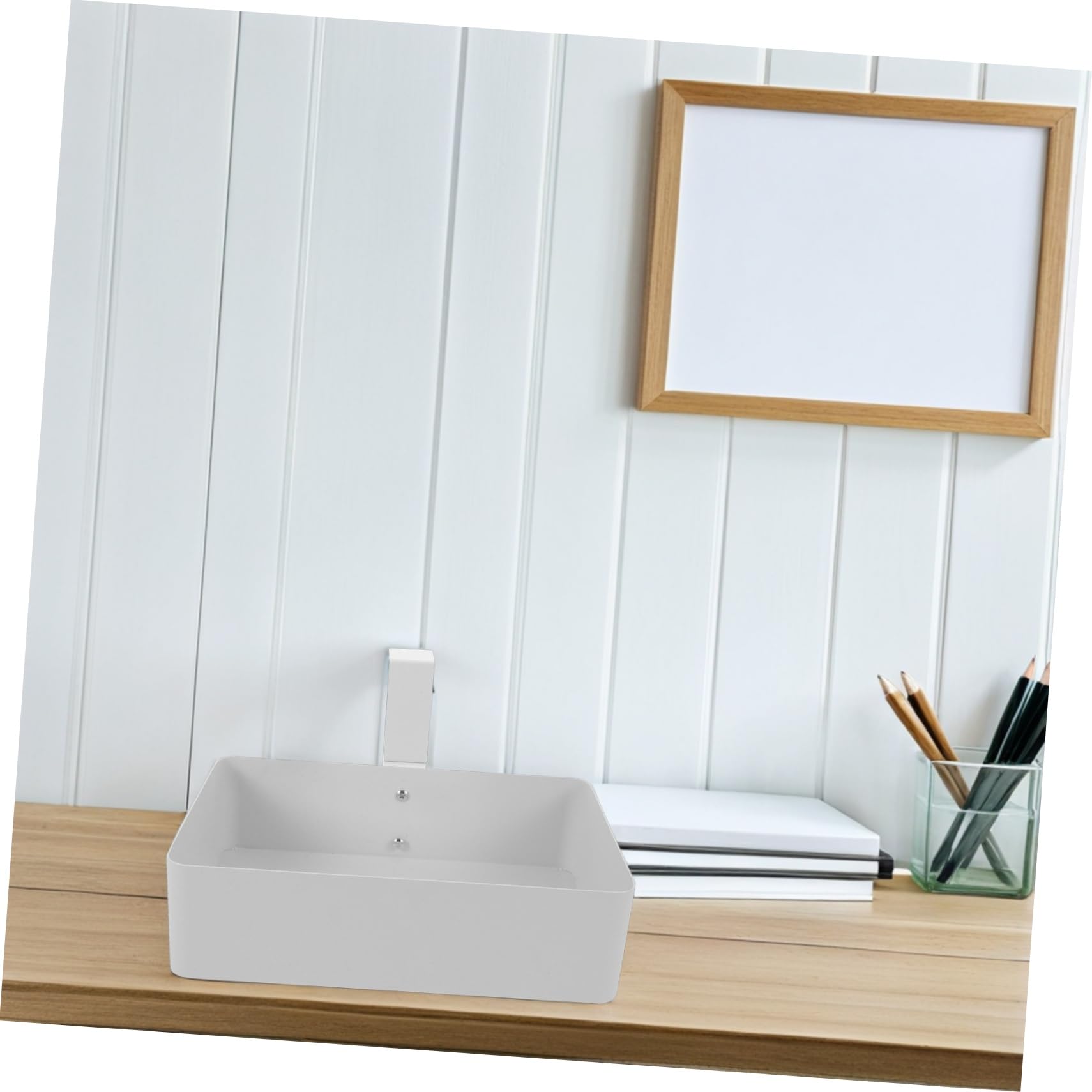 Cestino Porta Oggetti in Metallo Sottile Organizer per Ripiano Sotto la Scrivania Cestino per Piccoli Spazi in Cucina e Bagno Contenitore da Appendere per Organizzazione