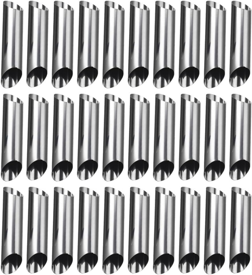 Alipis 30pcs Stainless Steel Cream Horn Molds Croissant Tube Baking Tools Reusable and and Professional Pastry Baking