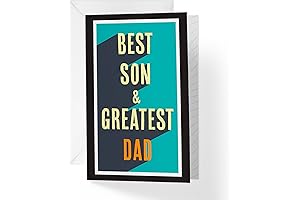 Fathers Day Card for Son: Best Son & Greatest Dad