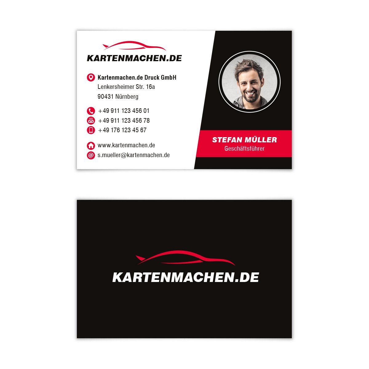 300 x Visitenkarten individuell Business Karten 300g/qm 85 x 55 mm - Autohändler