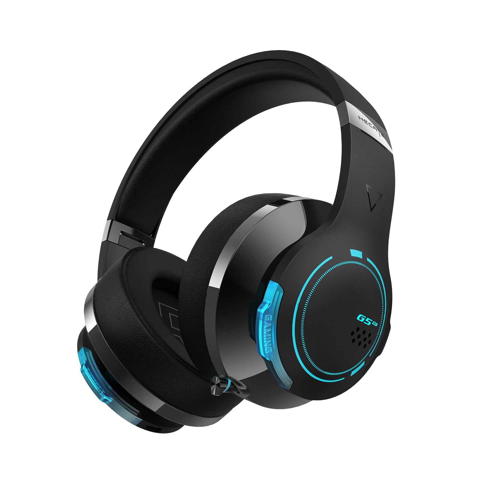 Edifier HECATE G5BT Cuffie Gaming Over Ear con Mic, Cancellazione del Rumore, RGB Luce, H+ Effetti Sonori, Hi-Res Audio, Bluetooth e Cavo Audio 3,5mm per PC PS4 PS5 Cellulari Switch (Nero)