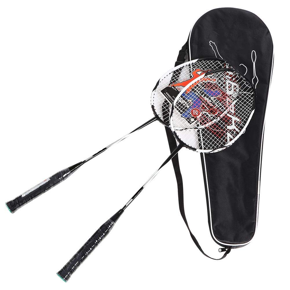 Yosoo Health Gear zestaw 2 stojaków na badminton, 1 para stojaków na badminton, rakieta do badmintona dla amatorów i dorosłych piłka fitness trening rakieta stop aluminium