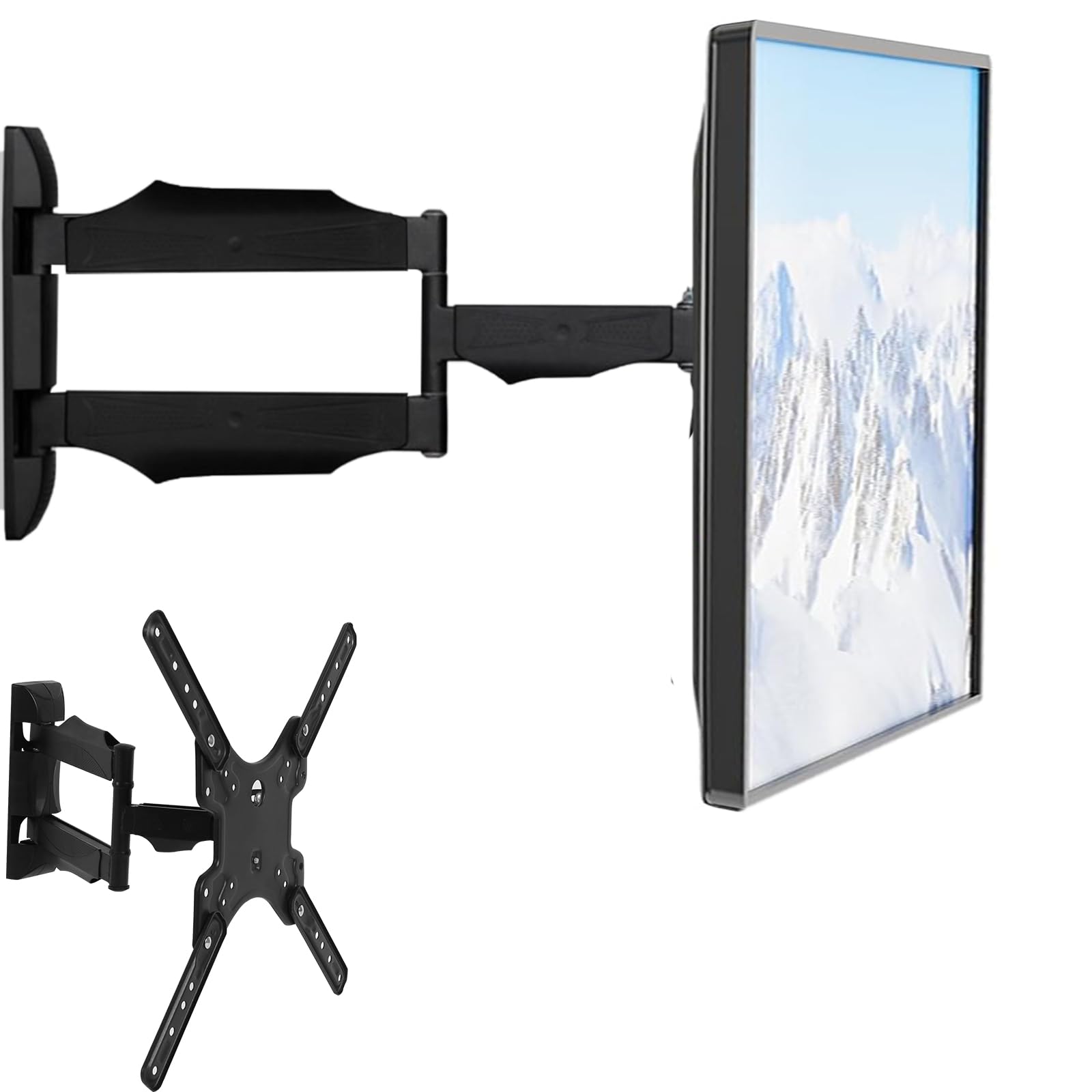 TV Wall Mount Bracket, Full Motion TV Wall Mount Bracket for 32 to 55 Inch LED/HD, Heavy Duty Swivel Bracket up to 35kg, VESA 400x400mm (B0D7VTHNY9) Amazon Price History, Amazon Price Tracker