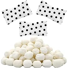 55 Count Fruidles Black Big Dots Buttermints, Mint Candies, After Dinner Mints, Butter Mint Candy, Fat-Free, Kosher Certified, Individually Wrapped