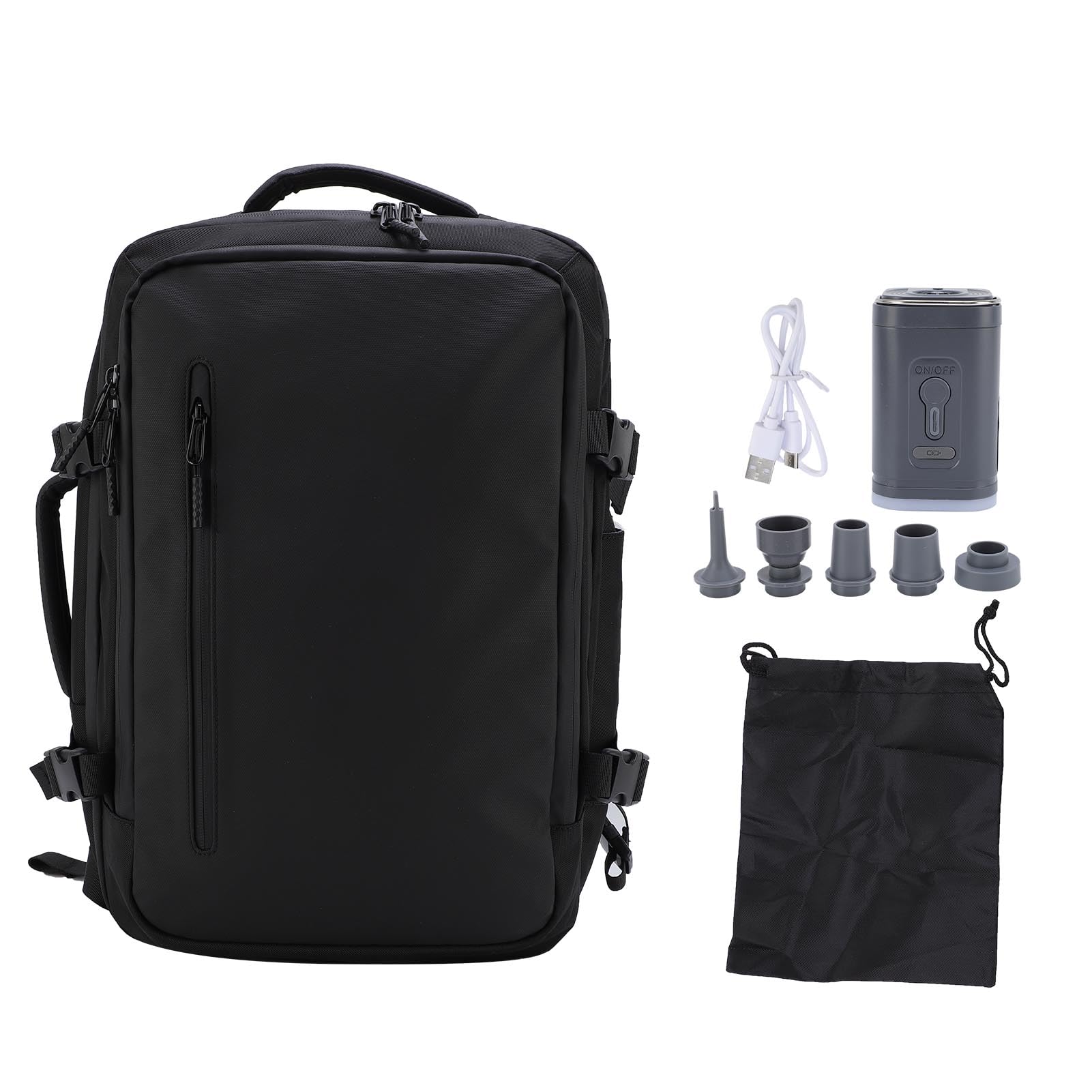 PVC Oxford -Rainfish Viopum Compression Zackpack per Viaggiatori D'affari per Laptop da 17,3 Pollici (BLACK)